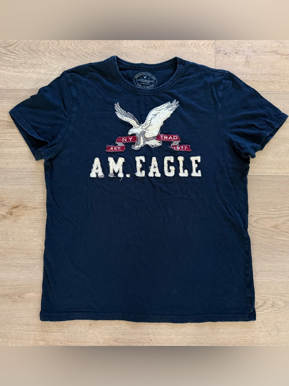 American Eagle Outfitters Y2K Appliqué Eagle Logo T-Shirt Men’s L